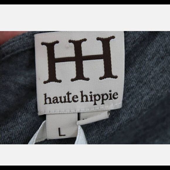 Haute Hippie long sleeve drapes Dress Size Large 3053 nwt. - Picture 11 of 12